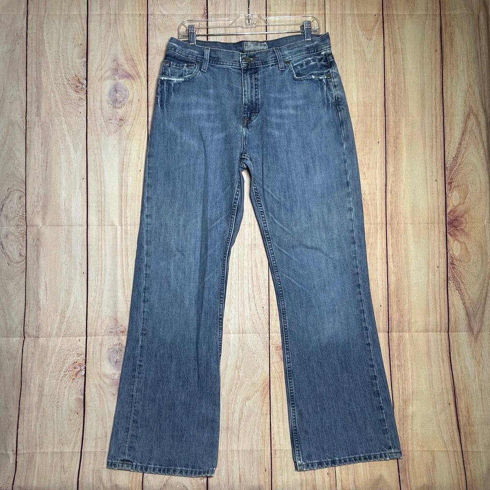 Reclaim Relaxed Boot Leg Jeans Men 32x32 Blue Distressed Denim Y2K Grunge Skater
